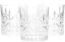 4er Set Whiskyglas aus Kristallglas in Schliff-Optik