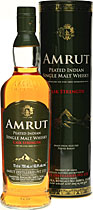 Amrut Cask Strength Single Malt aus Indien - Amrut Cask Strength Single Malt Whisky aus Indien mit 700 ml. und 61,9 % Volumen.  Abgef�llt wurde dieser Amrut als Cask Strength in einer Auflage von nur 480 Flaschen. Der Amrut Peated Single Malt Whisky wurde nicht gefiltert und Ende September 2007 abgef�llt. &qu...