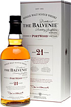 Balvenie+21+Jahre+Port+Wood+%2F+Bester+Speyside+2010 - Balvenie 21 Jahre Port Wood. 70 cl. and 40 % volume.  A venerable whisky that receives plaudits wherever it is tasted. 21 year old Balvenie matured in ex-bourbon casks transfered to 30 year old ex-port pipes makes for a malt with added fruit and great depth.  Nose:...