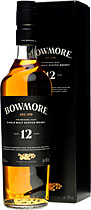 Bowmore+12+Jahre - Bowmore 12 years with 700 ml. and 40 % volume in a Bowmore present box.  A Single Islay Malt Whisky peaty and salty. Its a great Islay Whisky for a cheap price and very popular.  International Spirits Challenge 2005 Goldmedaille;Silbermedaille - MUNDUSvini 2004;   ...