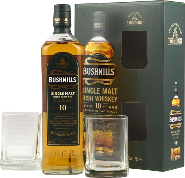 Bushmills 10 Jahre / Set mit 2 Gl�ser
