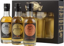 Campbeltown Malt Set with Springbank, Hazelburn, Longrow 3 x 200 ml. - Campbeltown Malt Set with 3 bottles and 200 ml, each 46 % volume.   In the Campbeltown Malt Set consists of a bottle Hazelburn CV, Longrow CV and Springbank CV.   Official Tasting Notes  Hazelburn CV Nose: Passion fruit, malt, orange peel. As the nose opens up the ...