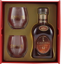 Cardhu+12+Jahre+Geschenkset+mit+Schwenker - Cardhu 12 Jahre Single Malt Whisky mit 700 ml. und 40 % Volumen in der Geschenkverpackung. Cardhu Single malt Malt Whisky ist ein leicht w�rziger Whisky mit guter Balance. Im Geschmack merkt man etwas Milchschokolade, getrocknetes Gras und Blumen. Der Abgang des Ca...