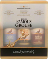 Famous+Grouse+Geschenkset+3+x+350+ml. - Famous Grouse giftpack with 3 bottles, each contain 350 ml, 2x40%, 1x43%   In the set is the awesome Famous Grouse 12 years, the normal Famous Grouse whisky and the superb Famous Grouse 18 years.   A ...