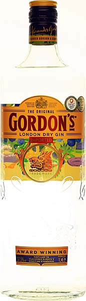 Gordons Gin 1 liter 37.5 % volume