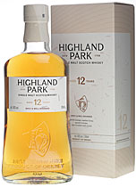 Highland+Park+12+Jahre - Highland Park 12 years 700 ml. with 43 % volume. One from the best Highland Single Malts.   The 18 years old was rated 2003 as the best Highland Single Malt. This is a smooth not peaty great whisky.  ...