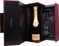 Krug Grande Cuvee Coffret Joseph - Krug Grande Cuvee Champagner with 750 ml. and 12,5% volume.   In a beautiful giftbox with two glasses you can have this Champagne.  There is no formula or recipe for Krug Grande Cuv�e. Each year the K...