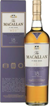 Macallan+18+Jahre+Fine+Oak - Macallan 18 years Fine Oak with 700 ml. and 43 % volume.  This 18 years old Single Highland Malt has a exotic floral nose. The Palate is soft and rich, with hints of citrus, spice and wood smoke.  Dav...