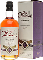 Malecon+15+Jahre+Rum - Malecon Rum 15 years with 700 ml. and 40 % volume from Panama. Produced in original cuban tradition, stocked in oak casks.   The first draft of the Malecon rum makes the mouth full of taste. The Malecon Reserve Superior 15 years with fruity notes, which harmonize p...
