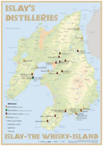 Map of all the Islay Distilleries in postersize 60 x 42cm - Map of Distilleries on Islay in Postersize (60x42cm)  For every homebar, partyceller, etc.  This map shows all the Islay Distilleries be it active or inactive. It supplies the viewer with additional i...