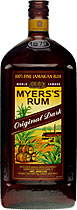 Myers+Dark+Rum+1+Liter - Myer`s Dark Rum with 1 liter content and 40 % volume from Jamaica.  This Dark Rum of Myers has notes of tobacco, black pepper, citrus and chocolate.  The Myer\'s Dark Rum is a very dark rum from Jamaica, perfect for cocktails like Mai Tai, or for mixing with Coke. ...