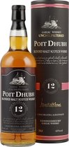 Poit Dhubh 12 years Gaelic Malt Scotch Whisky - Poit Dhubh 12 years Gaelic Malt Scotch Whisky with 43 % volume and 0,7 liter content.  The name Poit Dhubh means "black pot" which is a name for the illegal whisky.   Tasting notes of the Po...