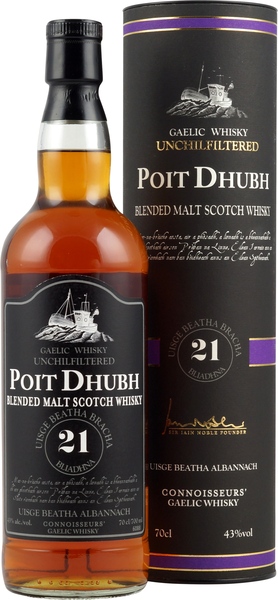 Poit Dhubh 21 years Gaelic Malt Scotch Whisky