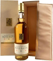 Rosebank 21 Jahre - Rosebank 21 Jahre 700 ml. und 53,8 % Vol.  Dieser besondere Single Malt Whisky aus der Destillerie Rosebank stammt urspr�nglich aus den schottischen Lowlands. Nur noch drei Lowland Destillerien sind heute in Betrieb. Auchentoshan, Bladnoch und Glenkinchie, dies mac...