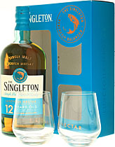Singleton+12+Jahre+Geschenkset+mit+2+Tumblern - Singleton of Dufftown 12 years with 700 ml. content and 40 % volume.  The Singleton of Dufftown - a richer, smoother tasting, traditionally created single malt from Speyside. This whisky has been slow-distilled and carefully matured for 12 years in a distillery tha...