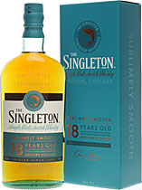 Singleton 18 years - Singleton 18 years with 700 ml. and 40 % volume from Speyside.   With rich aroma, smooth flavour and sweetly spiced, drying finish.   Some tasting notes of the Singleton 18 years:  color: deep amber c...