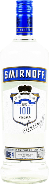 Smirnoff Blue Label 50 % volume 1 liter