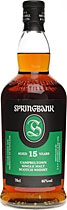 Springbank+15+Jahre+Neue+Version - Springbank 15 years limited Edition. 70 cl. and 46 % volumen.  "As the eye takes in the dark, russet colour of the 15 Year Old, the nose anticipates the rich sweet smell of the sherry casks used to mature this age of Springbank.  The anticipation is rewarded a...