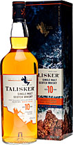 Talisker+10+Jahre+1+Liter%2F+Weltbester+Single+Malt+Island+2010+bis+10+Jahre - Talisker 10 Jahre mit 1000 ml. und 45,8 % Volumen.  Talisker ist die einzige Brennerei auf der Insel Skye mit f�nf stills, mit denen bis 1928 dreifach distilliert wurde. Das Wasser der Quelle ist rotbraun. Ein salziger Whisky, optimal auch zu Fisch wie Sushi. Diese...