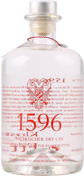 Bayerischer 0,5 ei Vol. Gin 1596 Dry Ettaler Liter % 40
