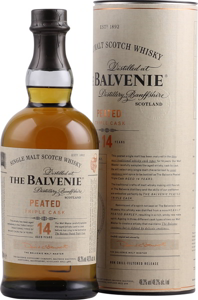 Balvenie 14 Jahre Peated Triple Cask, erstklassig