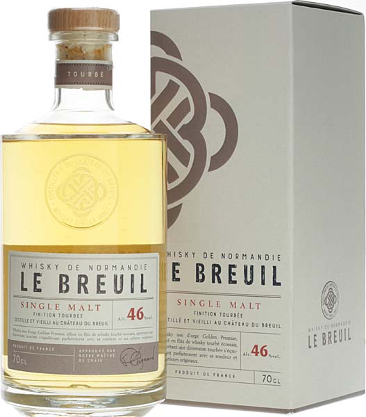 Whisky Le Breuil Tourbé Single Malt, 70cl 46°