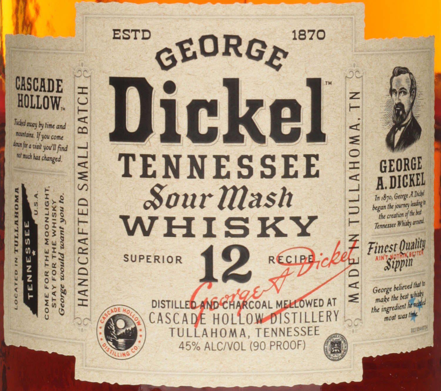 George Dickel No. 12 1,75 Liter 45 % Vol. bei uns im Sh