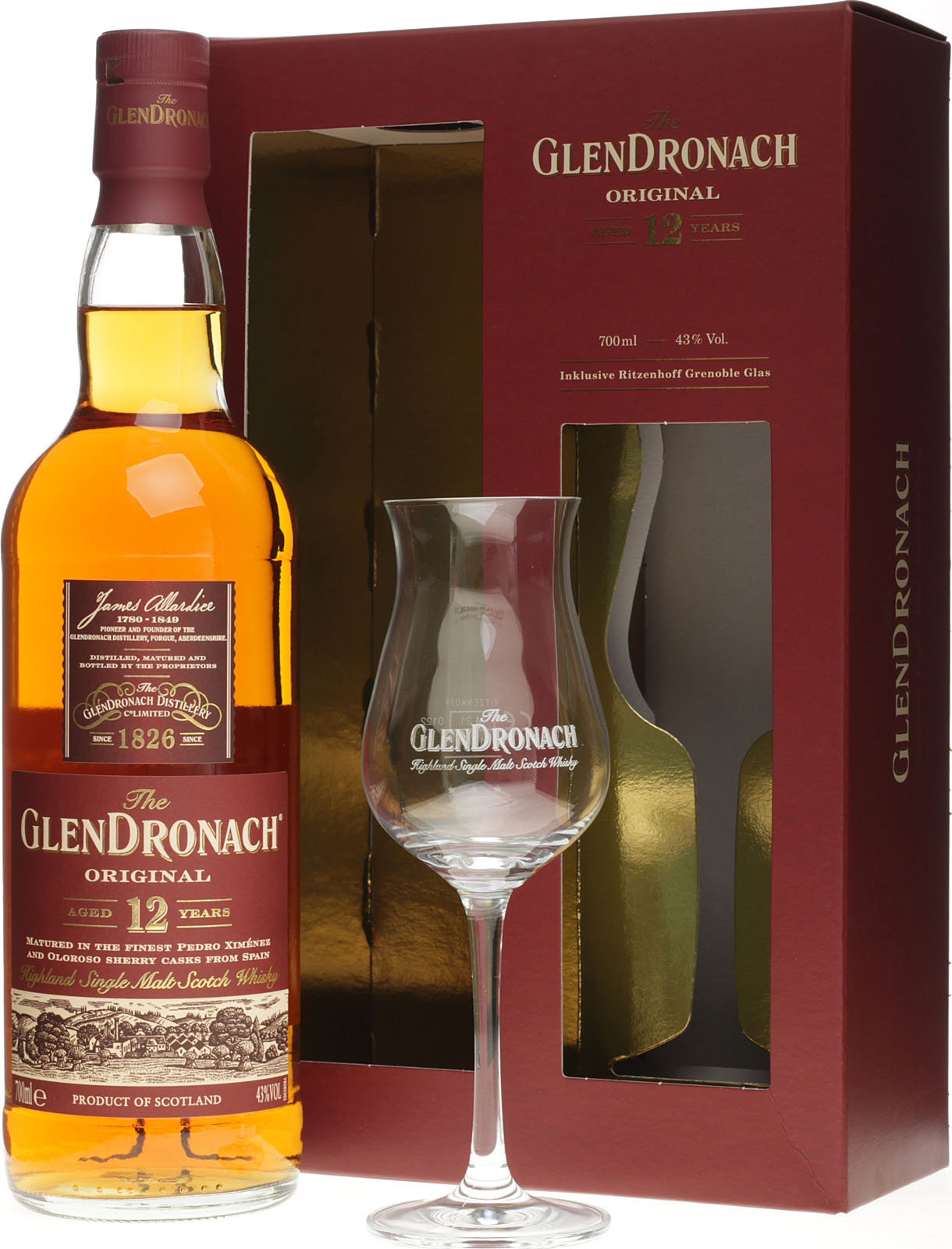 Glendronach 12 Jahre Geschenkset bei uns im Shop kaufen