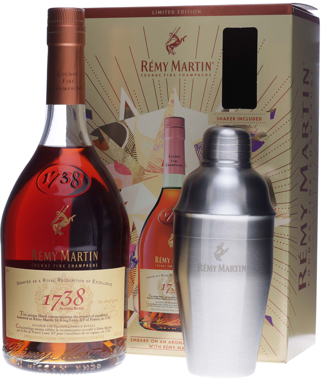 Remy Martin 1738 Accord Royal Geschenkset mit Shaker 0,