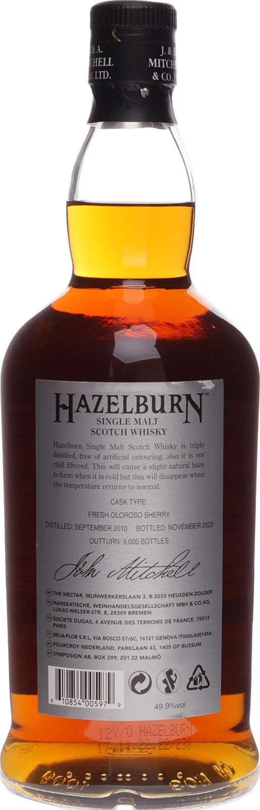 HAZELBURN 12 Years シングルモルトウイスキー 700ml Hazelburn 12