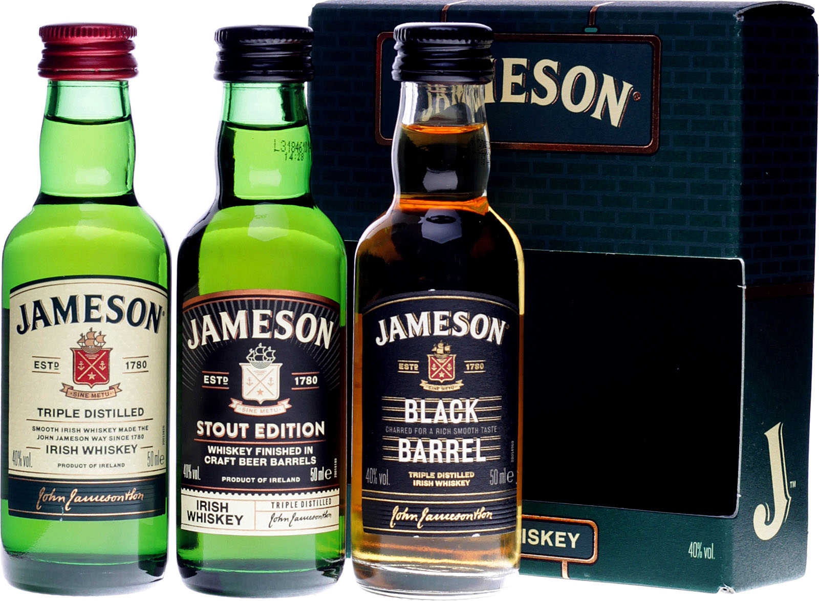 レア 希少品 JAMESON ミニチュアボトル 3本セット 箱入り Jameson Irish Whiskey Giftpack (3x5cl) | Dramtime