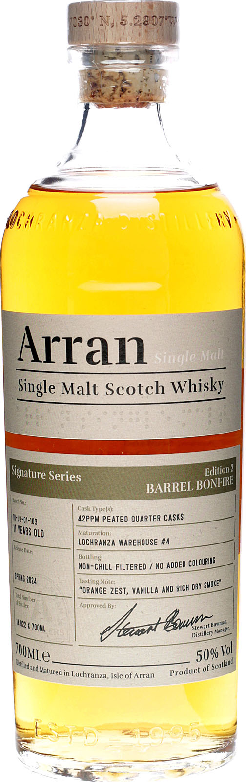 新] Arran Barrel Bonfireエディション2[限定]300本 新] Arran Barrel