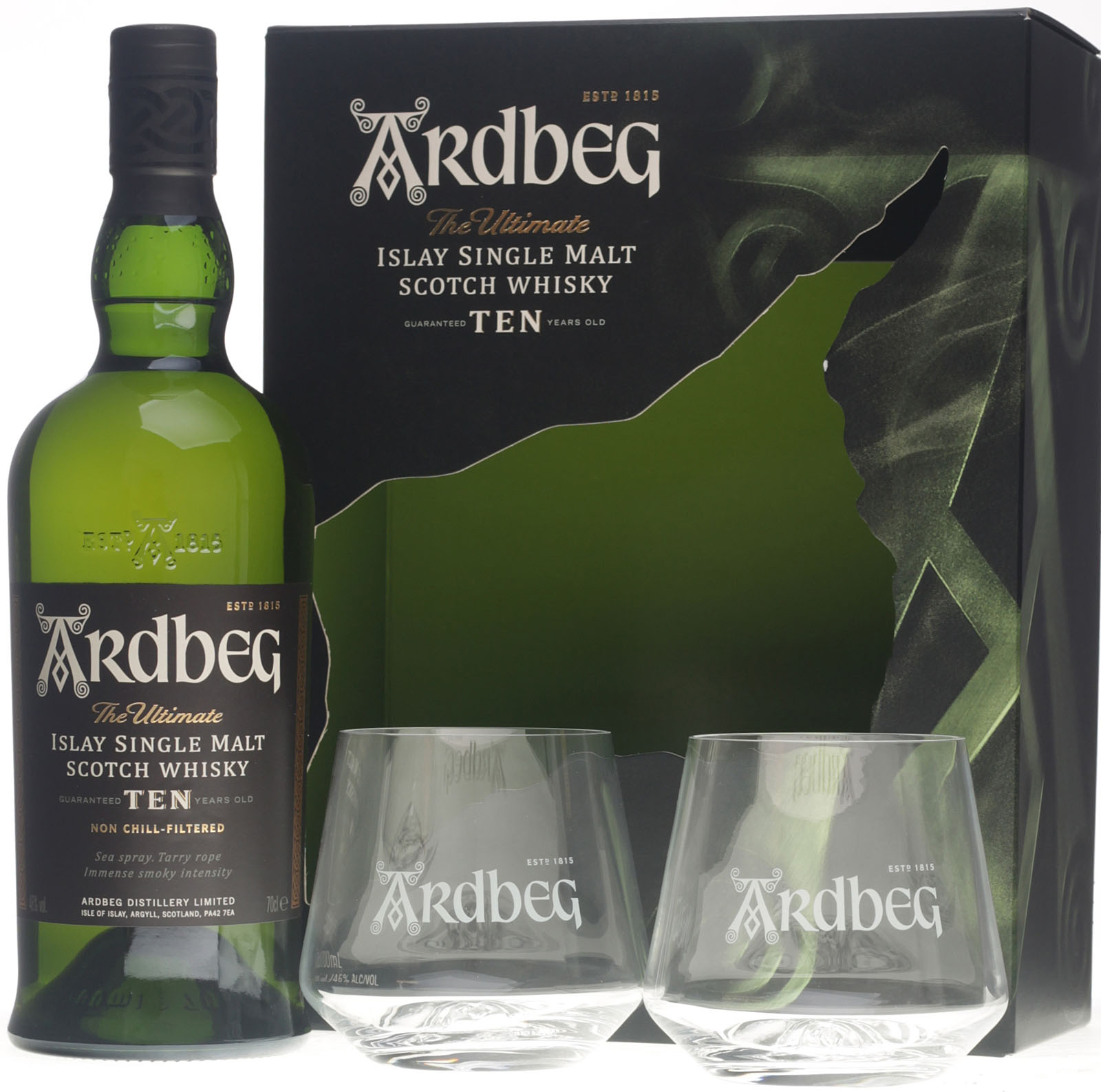 Ardbeg Ten Geschenkset mit Gläsern