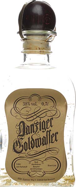 Danziger Goldwasser Zierflasche 0 7 Liter 38 22 Karatiges Blattgold