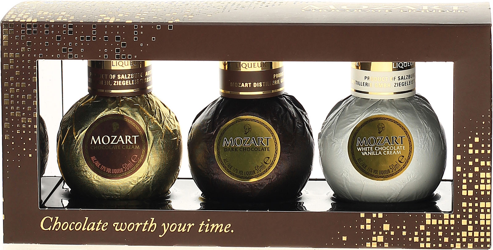 Mozart Likör Trio Geschenkset mit drei verschiedenen Li