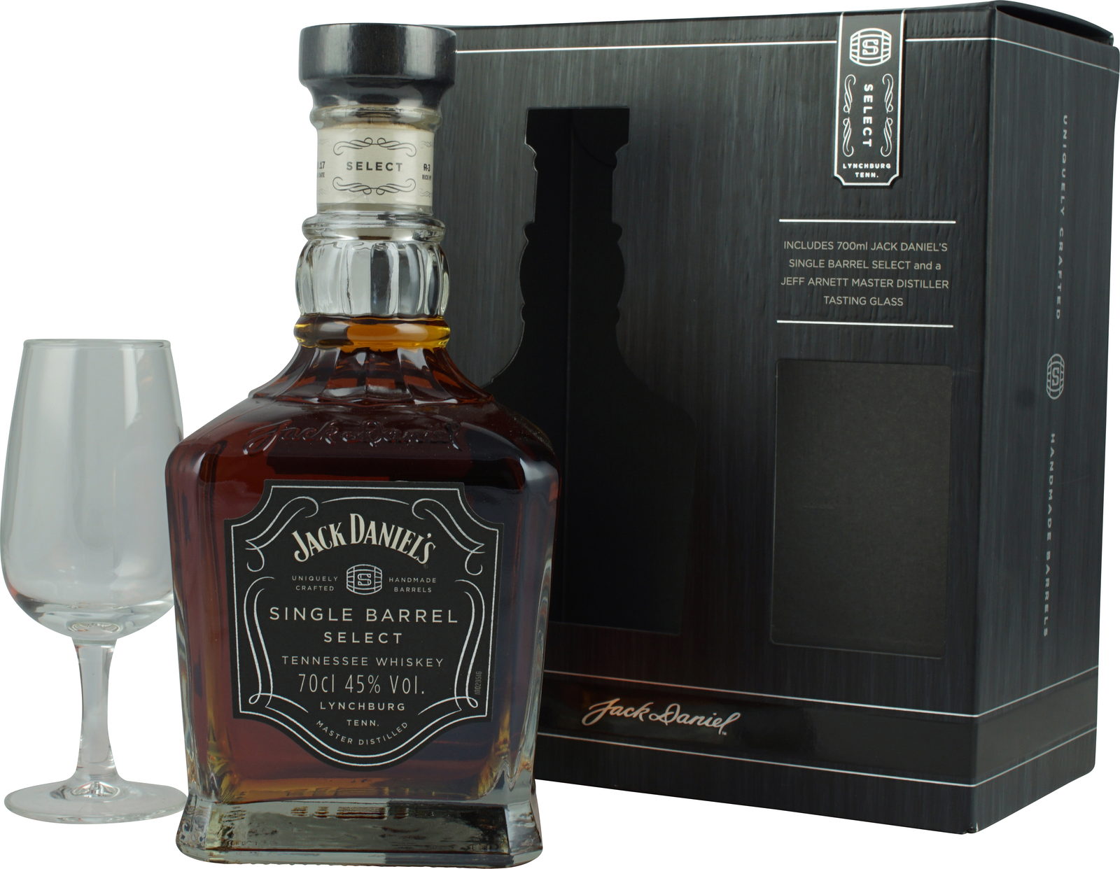 Jack Daniels Single Barrel 0,7 Liter Set mit Tasting Gl