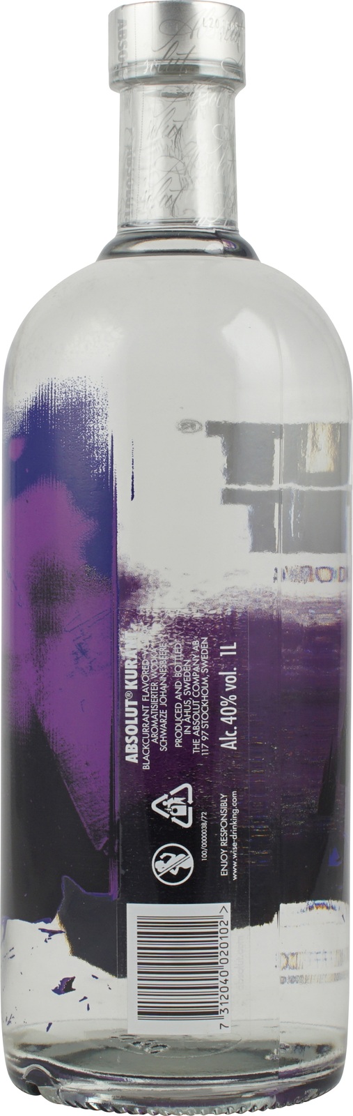 Absolut Kurant Vodka 1 Liter Feiner Wodka mit Johanni