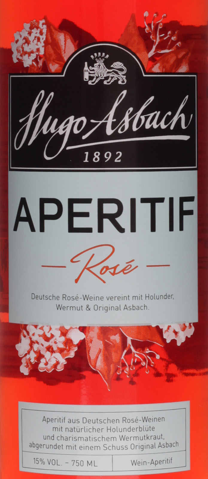 Asbach Aperitif Rose 0,75 Liter 15 % Vol. aus fruchtige