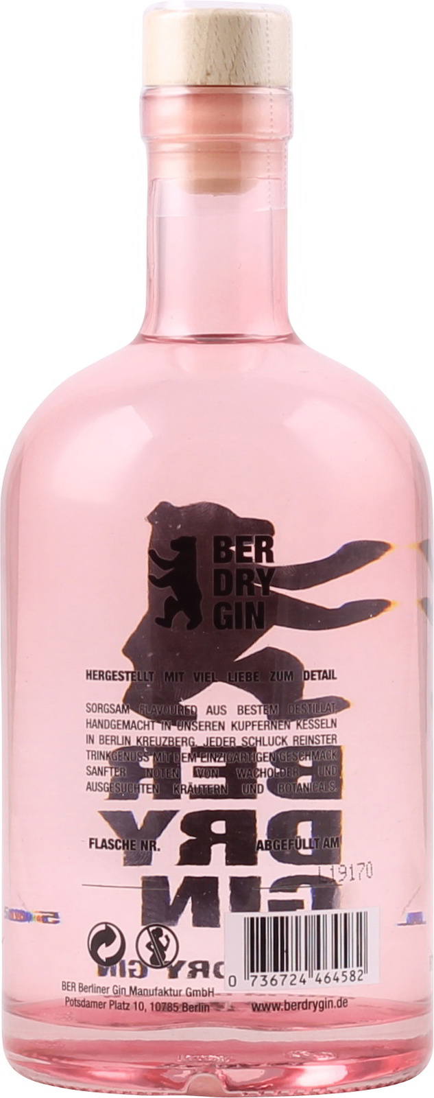 BERlin Dry Gin 0,5 Liter 43 % Vol. direkt aus der Haupt