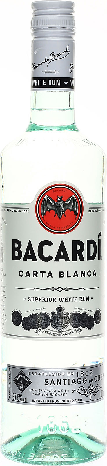 Blanca als Bacardi Liter-Flas - White Rum Carta Der 0,7