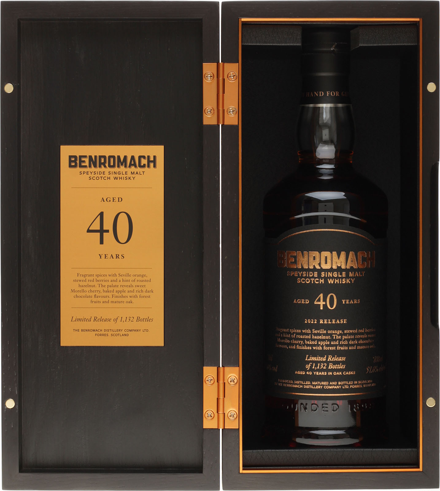 Benromach 40 Jahre Speyside Single Malt Release 2022 im
