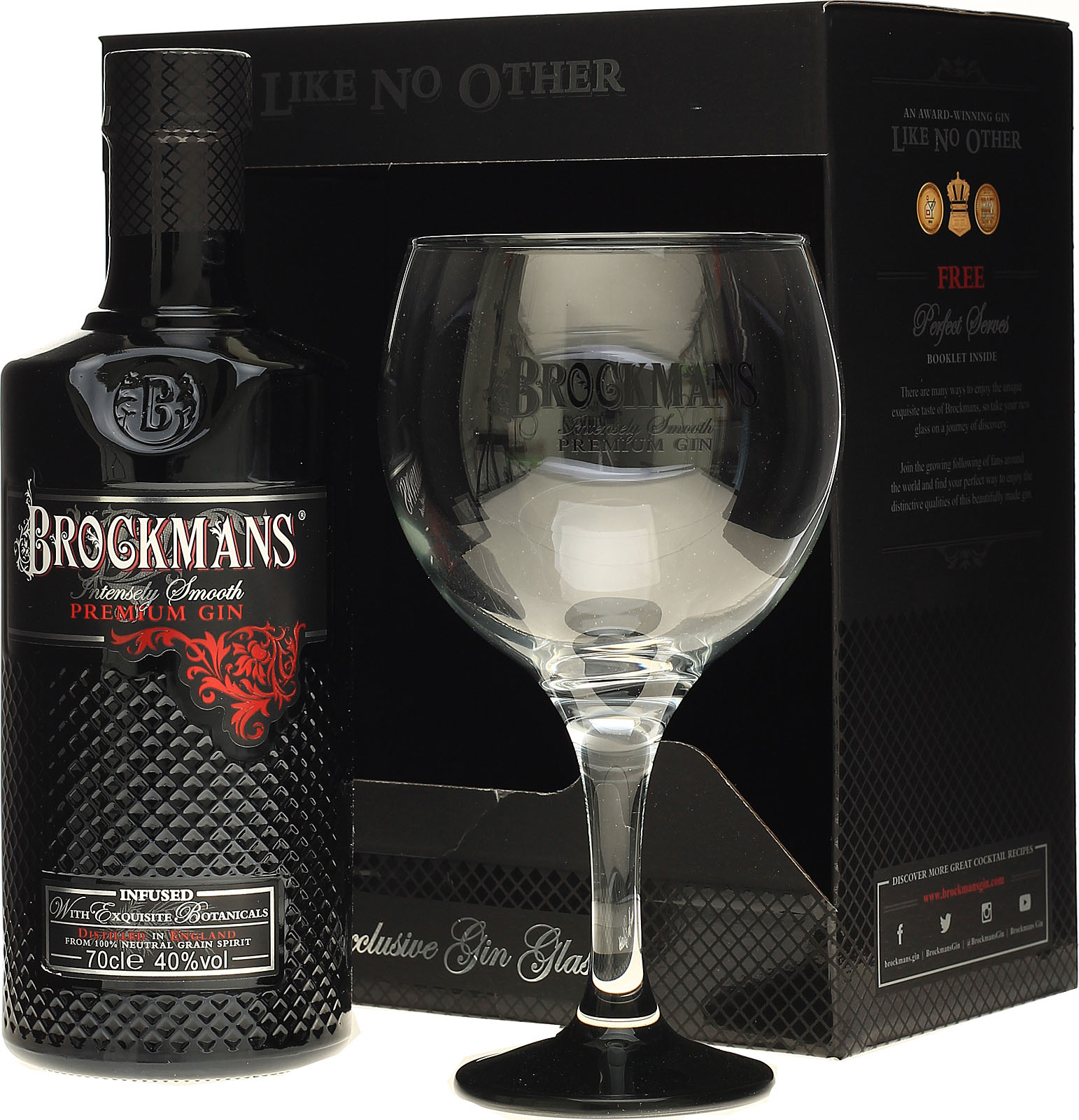 Brockmans Intensely Smooth Geschenkset, Premium-Gin Gin