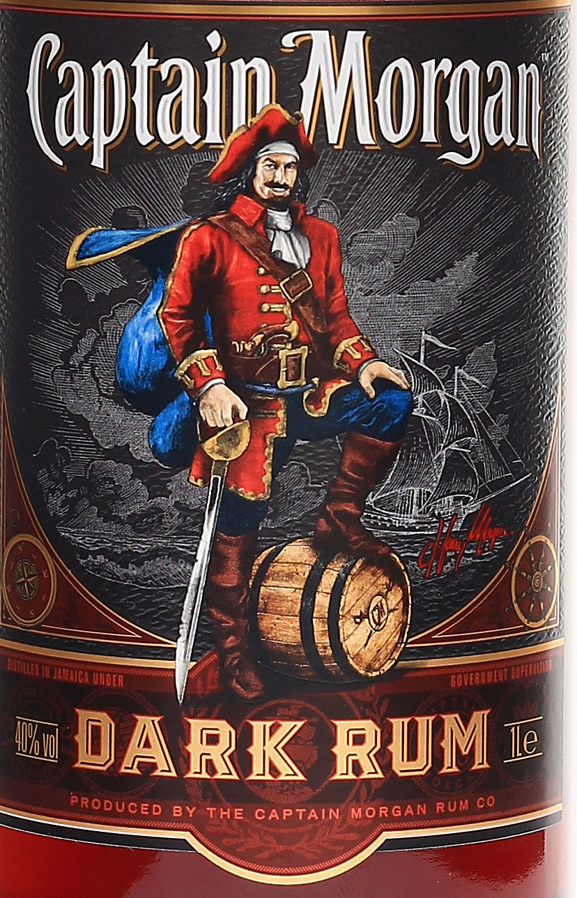 Captain Morgan Dark Rum 1 Liter 40 %