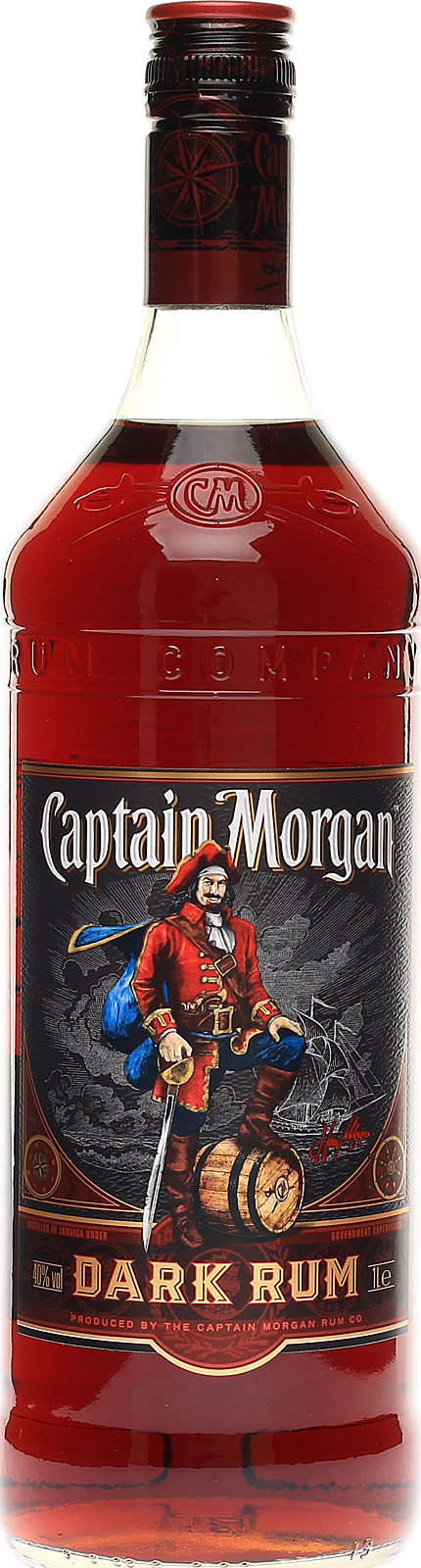 Captain Morgan Dark Rum 1 % Liter 40