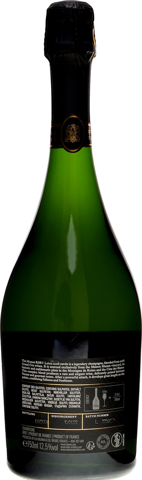 Maison Mumm Cuvée Lalou 2008 750ml Cuvée Lalou 2008 – G.H.Mumm