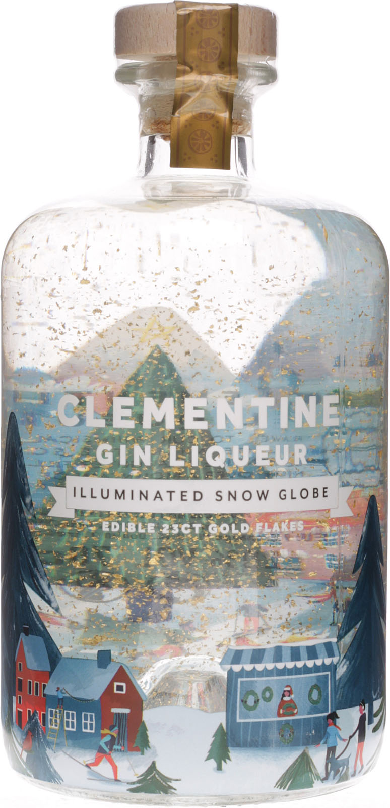 Clementine Globe Liqueur Shop Gin Illuminated k im Snow