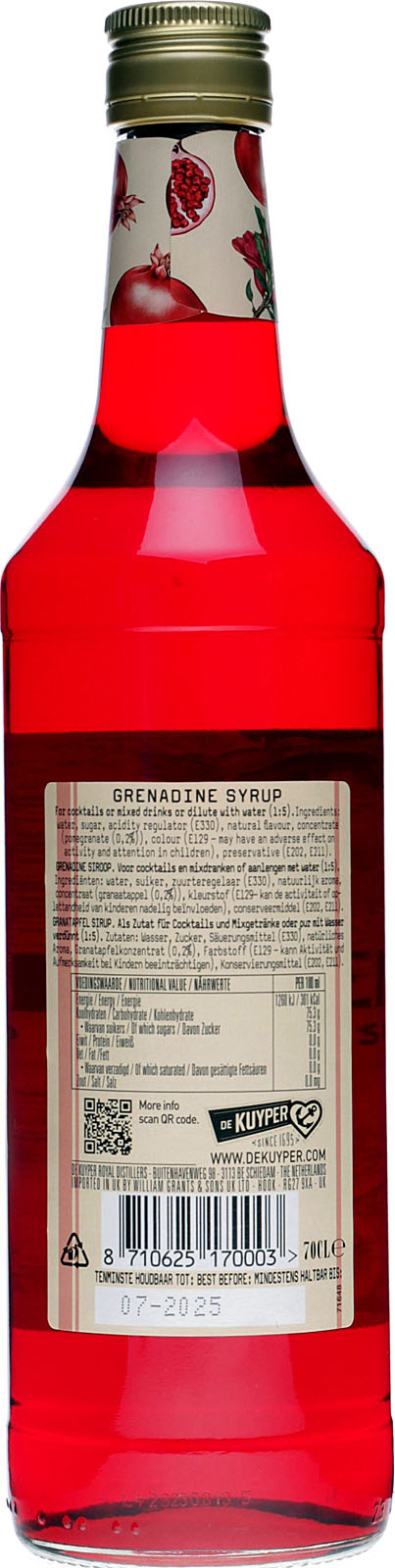 De Kuyper GrenadineSirup Perfekte Süße und Farbe