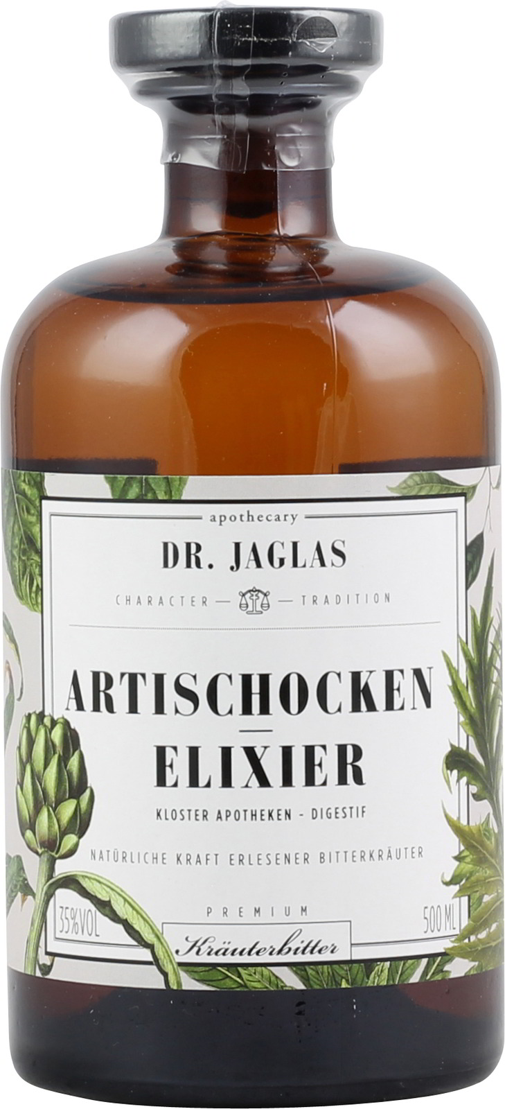 Dr. Jaglas Artischocken Elixier 0,5 Liter 35 % Vol., on