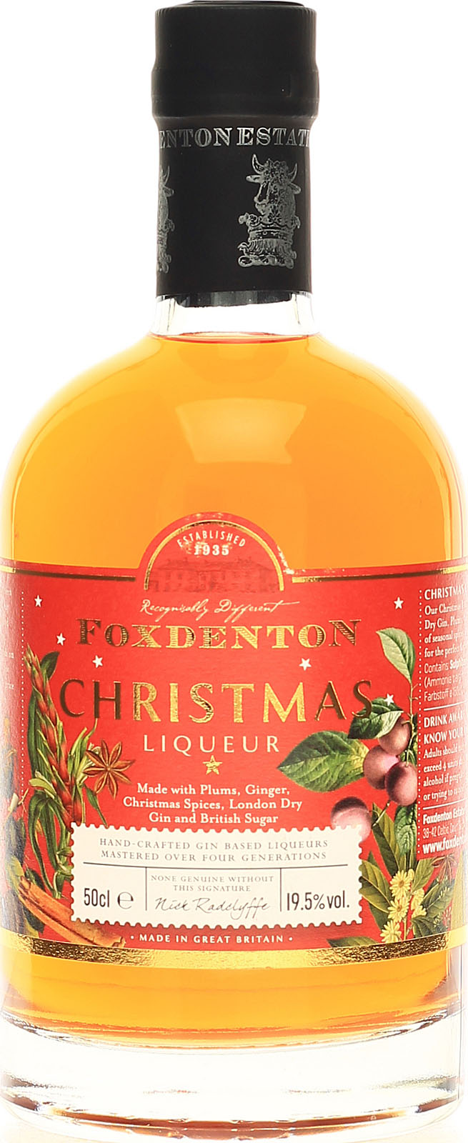 Foxdenton Christmas Liqueur, weihnachtlicher Likör