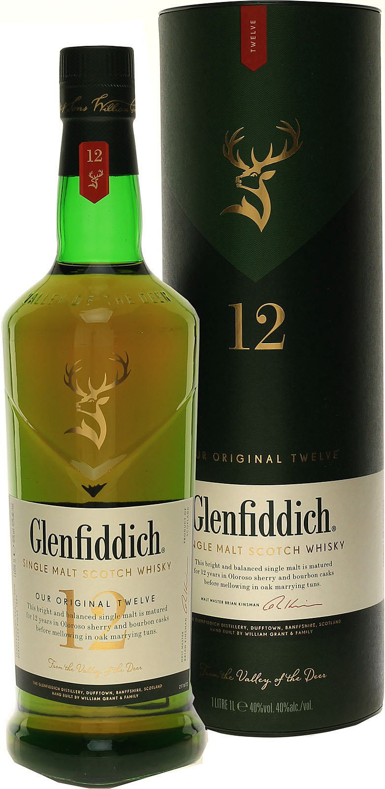 Glenfiddich 12 Jahre in der 1 Liter Flasche mit 40 Vol